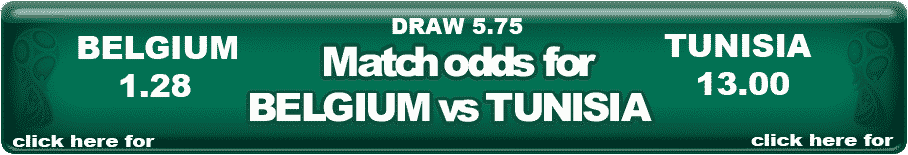 Belgium vs Tunisia odds and predictions World Cup 2018