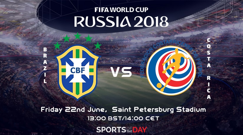Brazil vs Costa match from group E Rica World Cup 2018 Russia