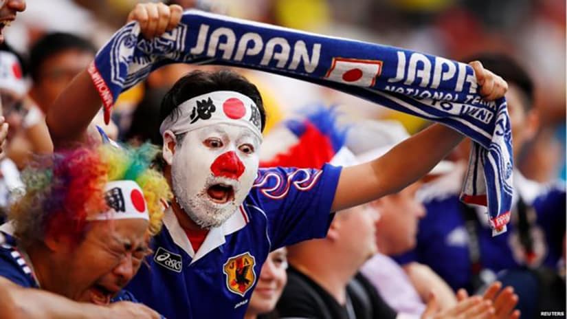 Japan fan World Cup 2018 Russia from match Colombia vs Japan