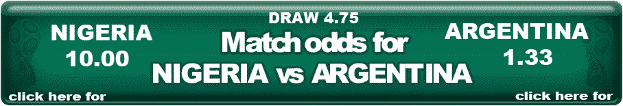 Nigeria Vs Argentina odds match from group D