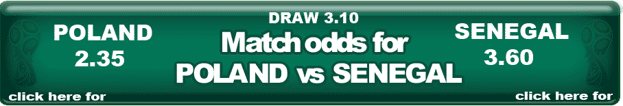 Poland vs Senegal match odds World Cup 2018