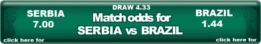 Serbia Vs Brazil odds group E match