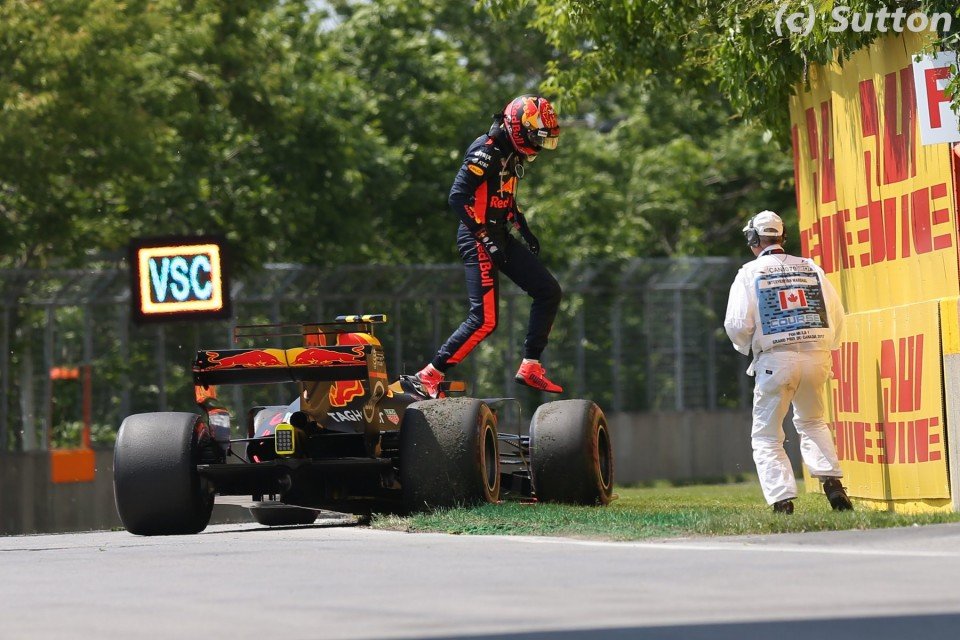 Max Verstappen Crash in warmup Canada Gran Prix
