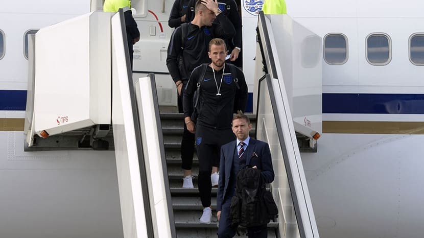 england squad arrival russia world cup 2018