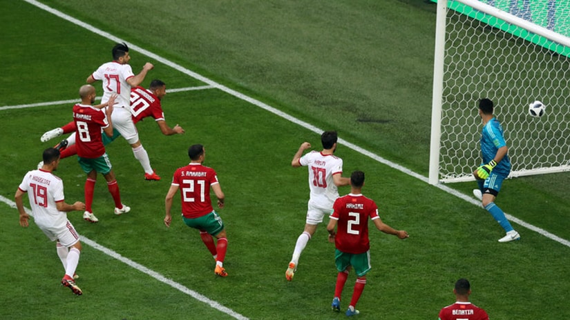 Iran Morocco own goal world cup 2018
