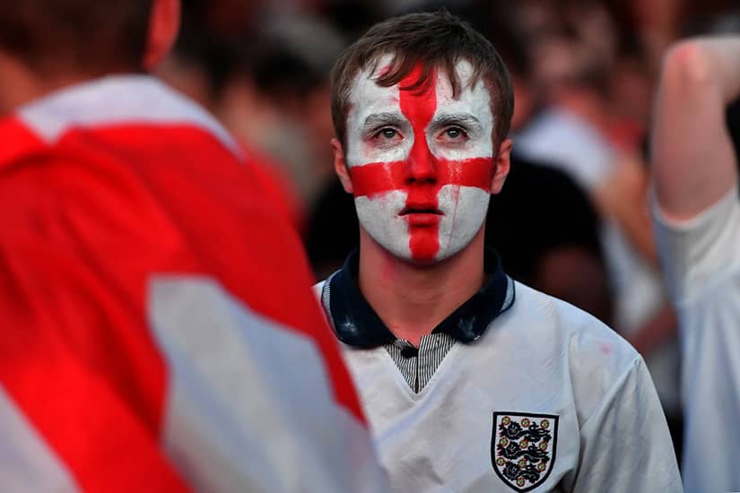 England fan crying after Croatia match