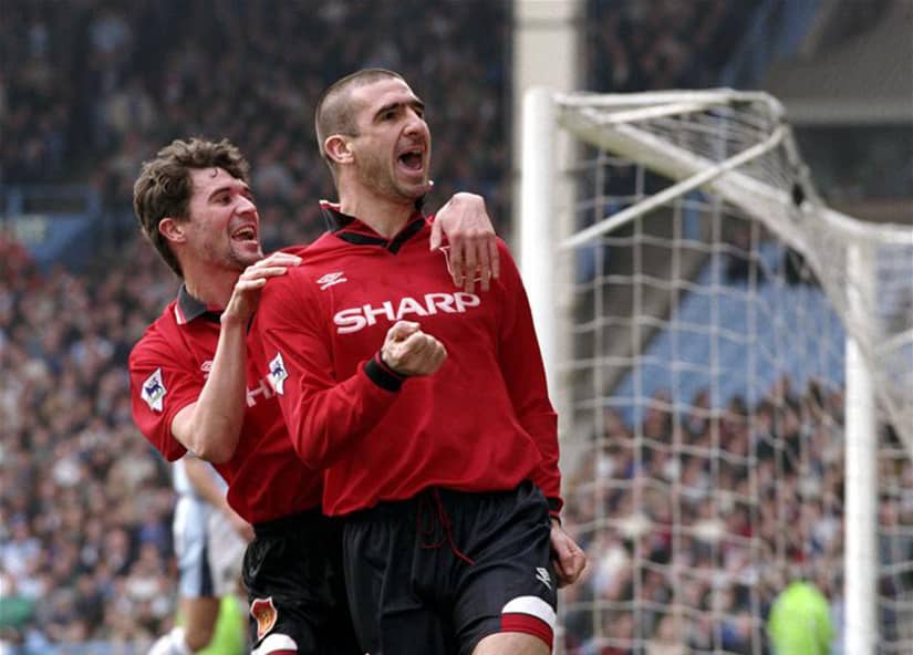 Eric Cantona and Roy Keane Manchester United