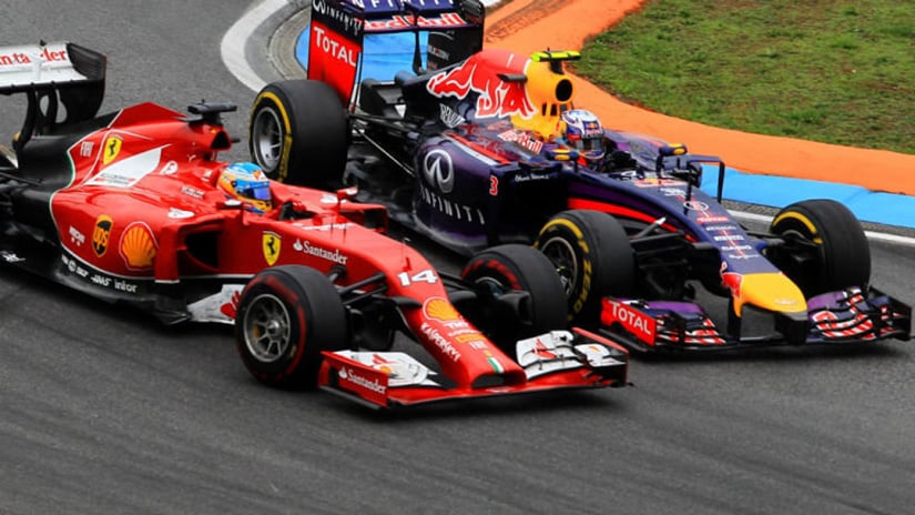 Fernando Alonso Daniel Ricciardo Ferrari Red Bull German GP