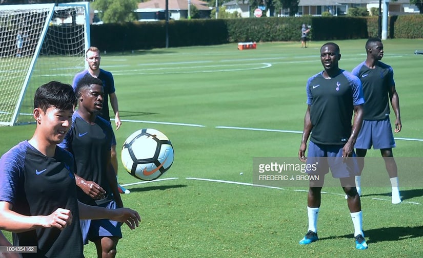 Tottenham training Los Angeles