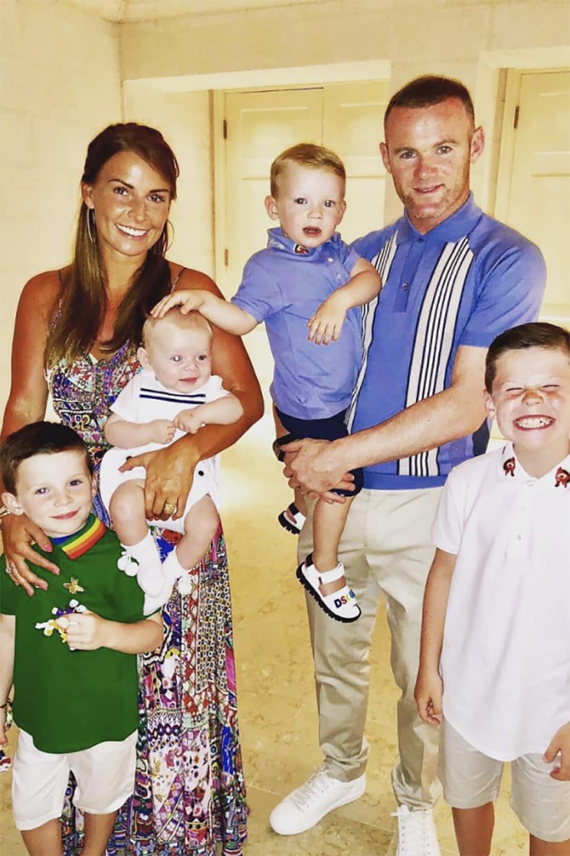 Wayne and Coleen Rooney with their 4 sons