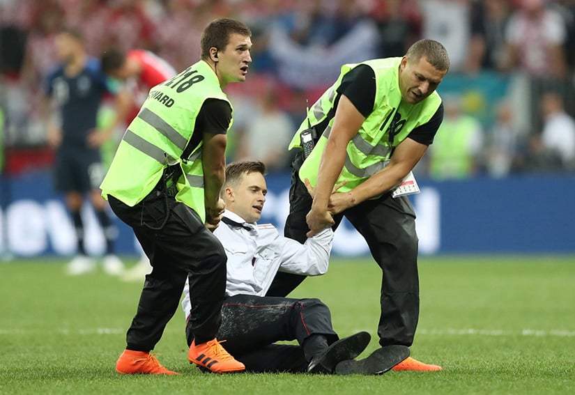 World Cup Final pitch invasion
