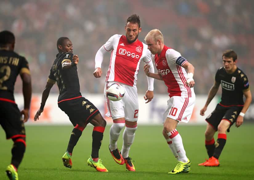 Ajax vs Standard Liege Champions League qualification first game 2-2