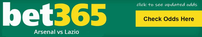 Arsenal vs Lazio betting odds bet365