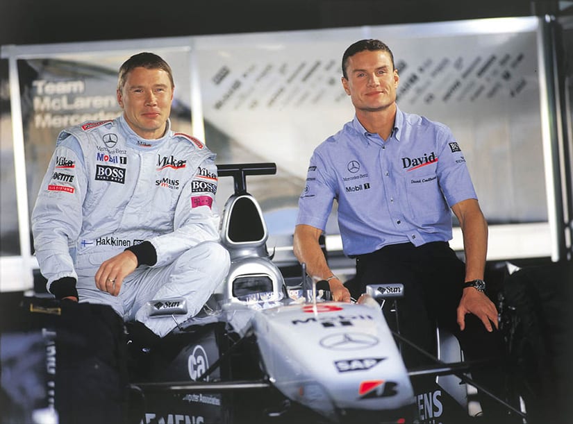 David Coulthard [right] & Mika Hakinen [left] McLaren Mercedes F1