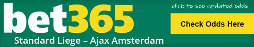 Standard Liege vs Ajax Amsterdam betting odds
