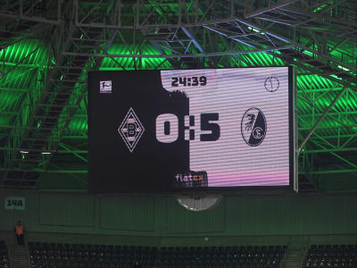 Historic on the scoreboard at Borussia-Park.