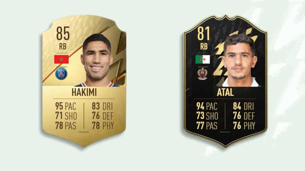 This is what Hakimi and Atal's cards look like.