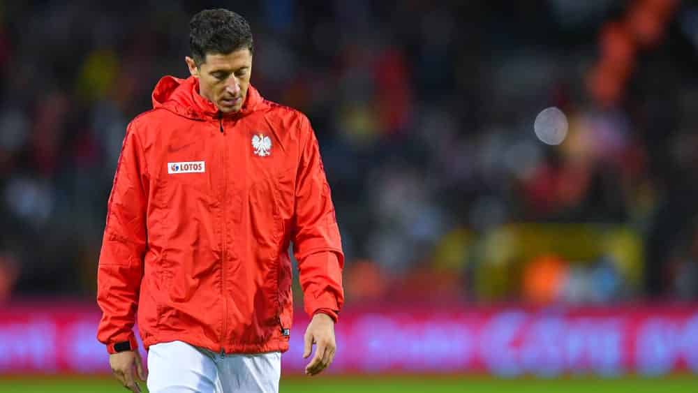 Las cosas no van bien de momento con la selección polaca tampoco Robert Lewandowski tras el 1:6 contra Bélgica.