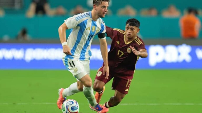 Without Messi: Argentina struggles to a 1-0 win over Venezuela