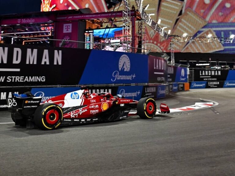 Formula 1 Las Vegas: Ferrari sets fastest time in dusty first practice session