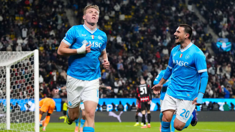 Supercoppa: Höjlund and David Neres shoot Napoli into the final