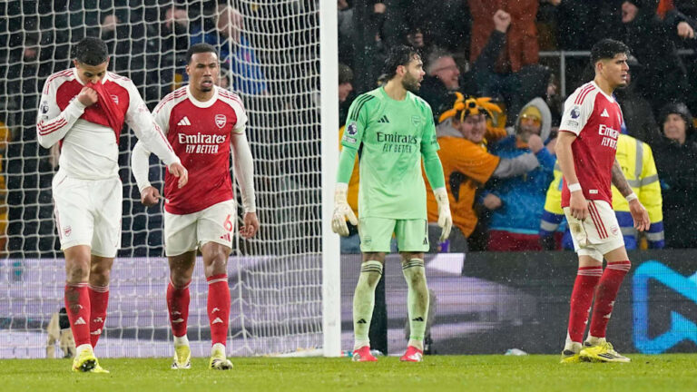 Own goal in stoppage time: Arsenal slip up against bottom club Wolverhampton