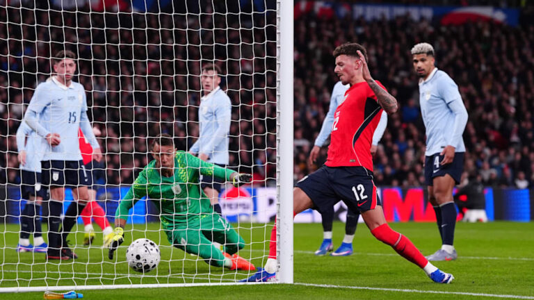 White scores and fouls: Uruguay hold on for a draw against a staid England