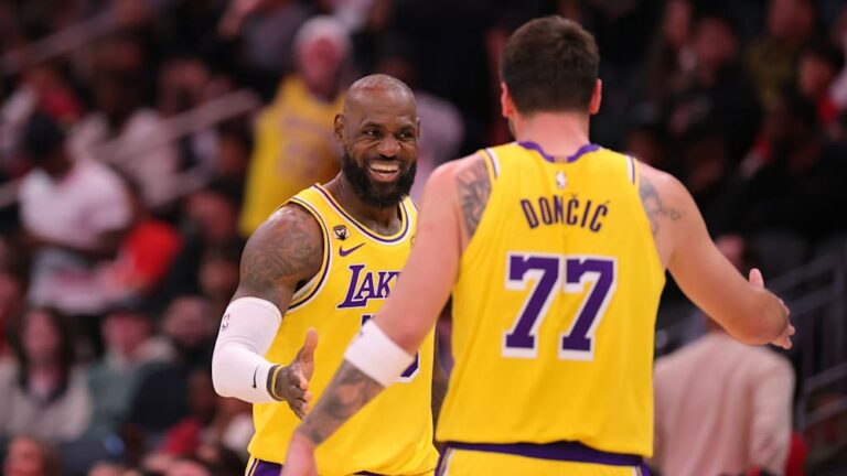 Doncic dominates, LeBron historic: Lakers continue winning streak in Houston